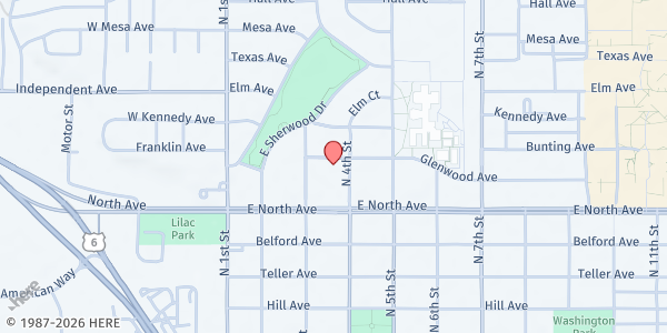 Map showing The Salvation Army Grand Junction Corps at 1235 N 4th St, Grand Junction, CO