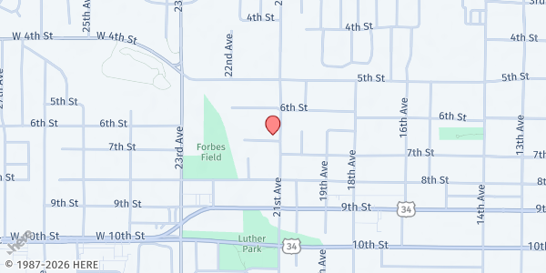Map showing Greeley Hispanic Seventh Day Adventist at 617 21st Ave, Greeley, CO