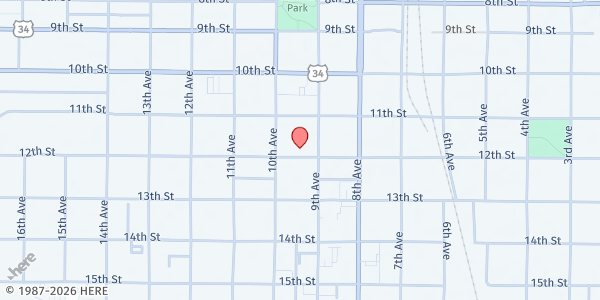 Map showing St. Peter's Catholic Church Food Pantry at 915 12th St., Greeley, CO