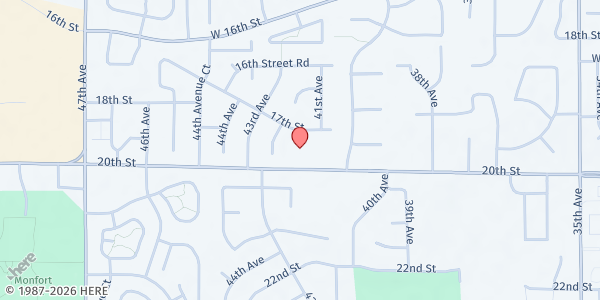 Map showing Westview Church of Christ at 4151 W. 20th St., Greeley, CO