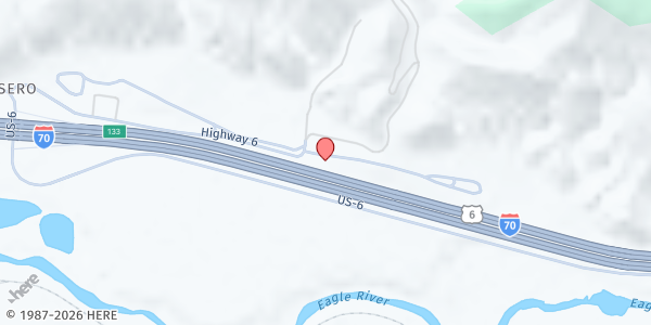 Map showing The Community Market Mobile Pantry - Dotsero Trailer Park at 4675 U.S. 6, Gypsum, CO