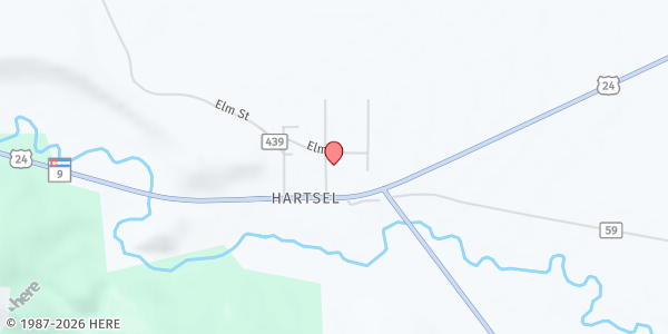 Map showing Country Church of Hartsel Food Pantry at 10 W. Elm St., Hartsel, CO