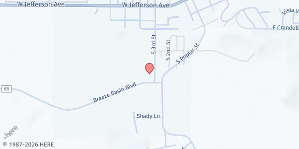 Map showing Central Baptist Church at 185 N. 20nd St, Hayden, CO