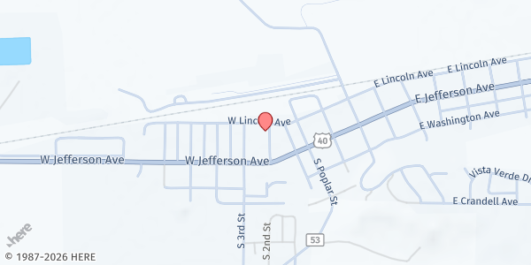 Map showing Central Baptist Church at 185 N. 20nd St, Hayden, CO