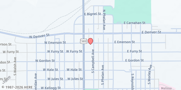 Map showing Holyoke Phillips County at 221 S Interocean Ave, Holyoke, CO