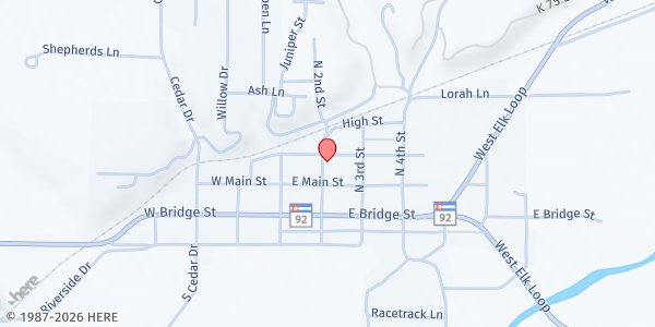 Map showing Hotchkiss Community UMC at 285 2nd St, Hotchkiss, CO