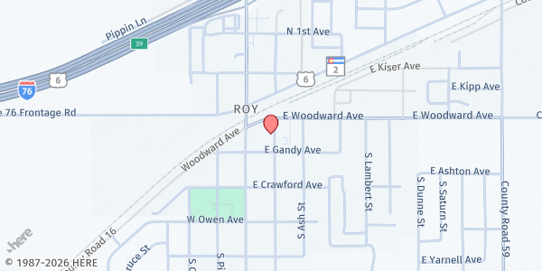 Map showing Preston Ranch Ministries at 53 S Main St, Keenesburg, CO