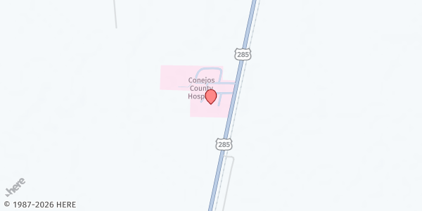 Map showing Conejos County Nursing Services at 19023 US Hwy 285, La Jara, CO