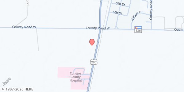 Map showing La Puente - Our Lady of Our Valley Catholic Church at 19617 US Hwy 285, La Jara, CO