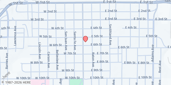 Map showing La Junta Associated Charities at 517 Colorado Ave, La Junta, CO