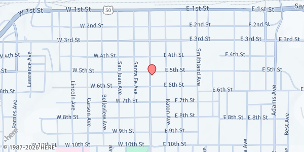 Map showing La Junta Associated Charities at 517 Colorado Ave., La Junta, CO