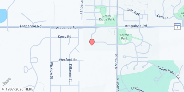 Map showing YMCA of Northern Colorado - Boulder Valley at 2800 Dagny Way, LAFAYETTE, CO