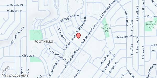 Map showing FEED COLORADO FOOD DRIVE - Lakewood at 12345 W Alameda Pkwy #111, Lakewood, CO