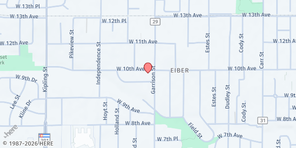 Map showing Food Bank of the Rockies Mobile Pantry - St. Paul's Episcopal Church at 9200 W 10th Ave, Lakewood, CO
