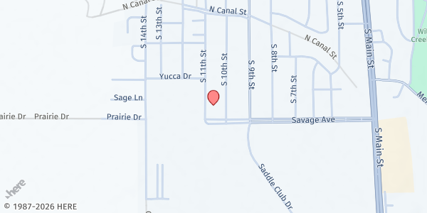 Map showing Life Center Church at 907 S. 3rd St., Lamar, CO