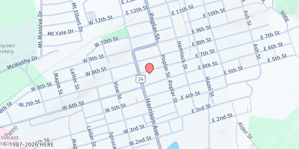 Map showing Full Circle of Lake County Inc. - Main Location at 115 E 7th St, Leadville, CO