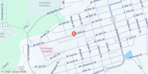 Map showing Leadville Senior Center at 421 W. 6th St., Leadville, CO