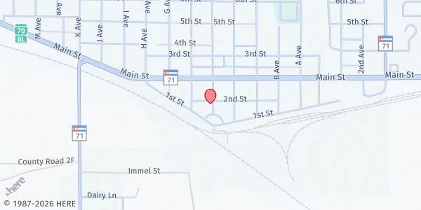 Map showing Colorado East Community Action Agency at 183 E Ave, Limon, CO