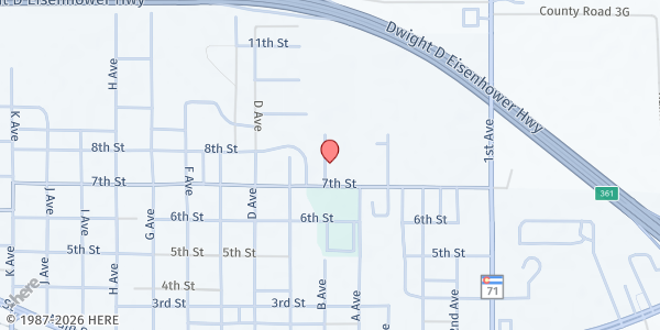 Map showing Limon Methodist Church - Global at 770 B Ave, Limon, CO