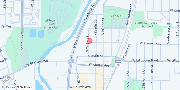 Map showing GraceFull Community Cafe at 5610 S Curtice St., Littleton, CO