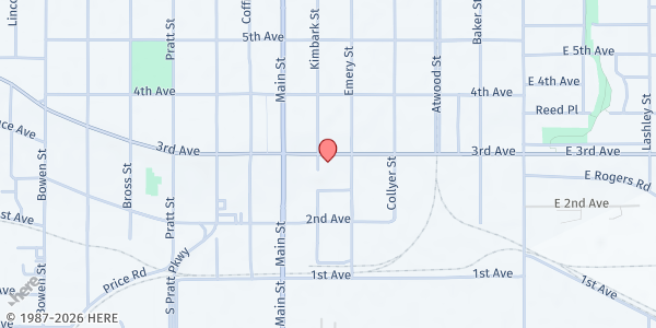 Map showing Inn Between Of Longmont at 250 Kimbark, Longmont, CO