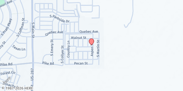 Map showing Mobile Pantry at Countryside Village at 1400 S. Collyer St., Longmont, CO