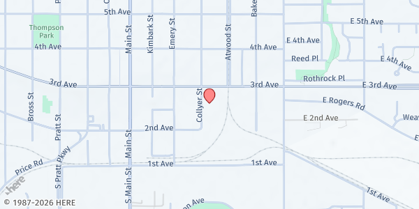 Map showing OUR Center - Community Cafe and Market at 220 Collyer St, Longmont, CO