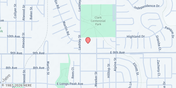 Map showing Produce in the Parking Lot - Lashley Street at 950 Lashley St., Longmont, CO