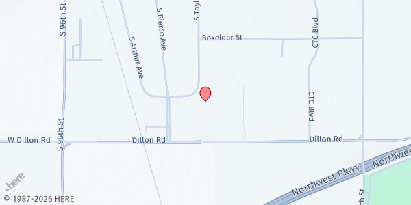 Map showing Community Food Share Feeding Families Pantry at 650 S. Taylor Ave, Louisville, CO