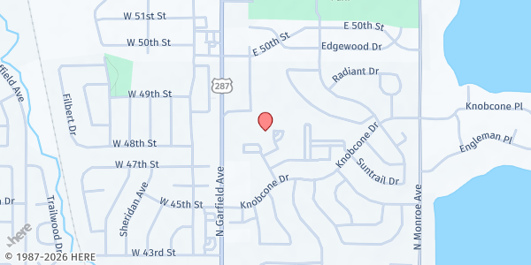 Map showing Immanuel Lutheran Church at 4650 Sunview Dr., Loveland, CO