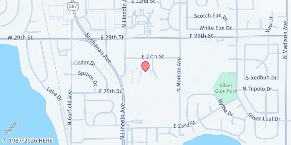 Map showing Loveland Food Share No-Cost Market at 2600 N Lincoln Ave, Loveland, CO