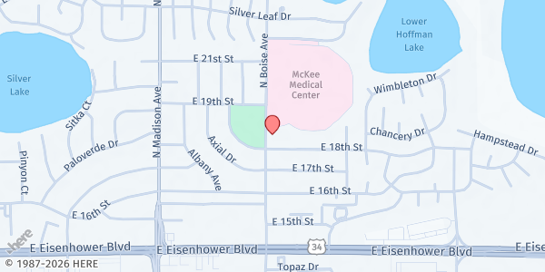 Map showing Project Self-Sufficiency of Northern Colorado - Loveland at 1810 N Boise Ave, Loveland, CO
