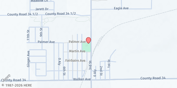 Map showing Friendly Fork Senior Lunch Program - Mead at 441 3rd St., Mead, CO