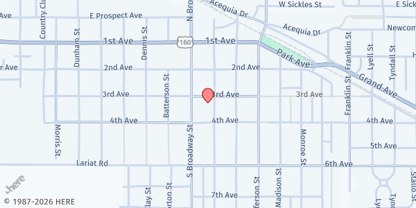 Map showing Tri County Senior Citizens - Monte Vista at 311 Washington St., Monte Vista, CO