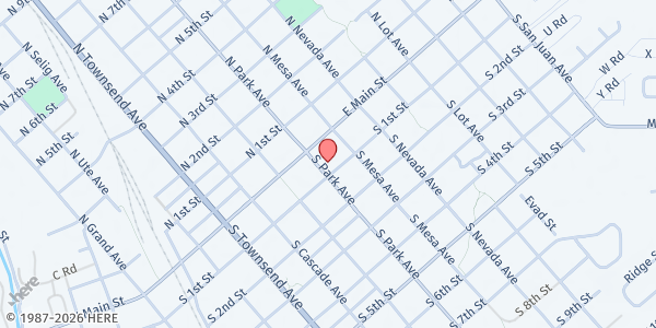 Map showing The Shepherd's Hand at 505 S. 2nd St., Montrose, CO