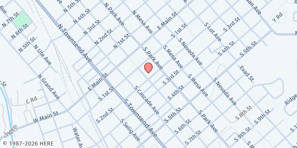 Map showing The Shepherd's Hand at 505 S 2nd St, Montrose, CO