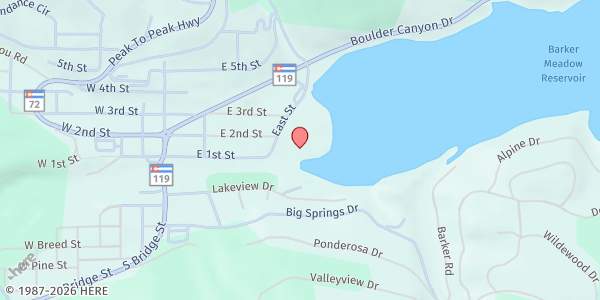 Map showing Teens Inc. at 151 East Street, Nederland, CO