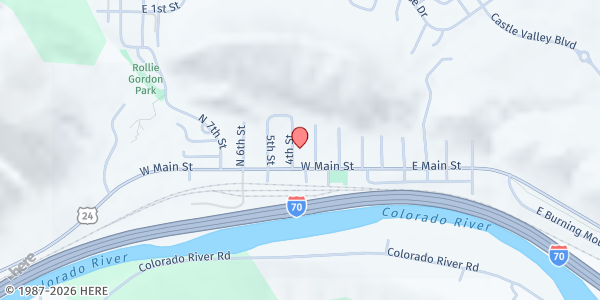 Map showing LIFT-UP - New Castle at 126 N 4th St, New Castle, CO