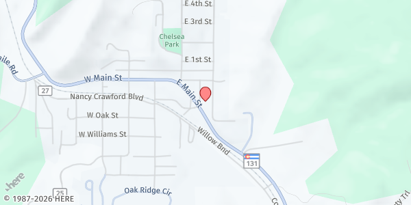 Map showing Lift Up of Routt County Oak Creek at 227 Dodge Ave, Oak Creek, CO