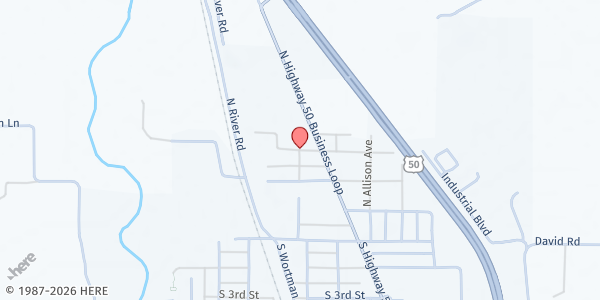 Map showing Hispanic SDA-Olathe at 203 N 4th St, Olathe, CO