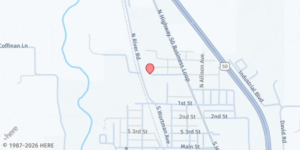 Map showing Hispanic Seventh Day Adventist - Olathe at 203 N. 3rd St., Olathe, CO