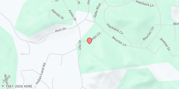 Map showing Amazing Grace Community Church at 77 Navajo Cir, Pagosa Springs, CO