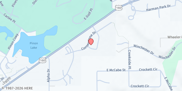Map showing Restoration Fellowship - Food Distribution Center at 2800 Cornerstone Dr STE A1, Pagosa Springs, CO