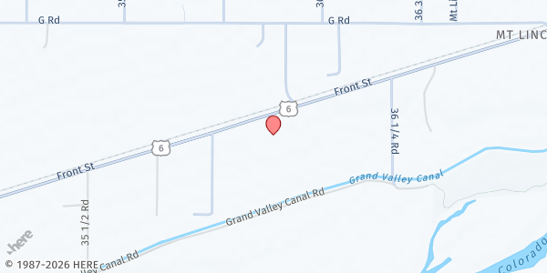 Map showing Church of the Nazarene at 3595 Front St, Palisade, CO