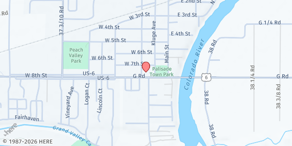 Map showing LA PLAZA at 721 Peach Ave., Palisade, CO