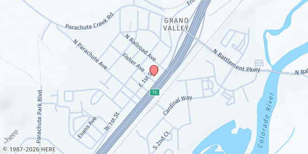 Map showing LIFT UP - Parachute at 201 E. 1st St., Parachute, CO