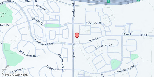 Map showing SECOR - South East Community Outreach at 16965 Pine Ln., Parker, CO