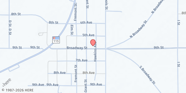 Map showing My Neighbor’s Cupboard at 409 Broadway, Penrose, CO
