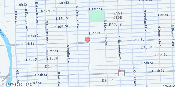 Map showing BGCC Pueblo Pantry at 1230 E 8th St, Pueblo, CO