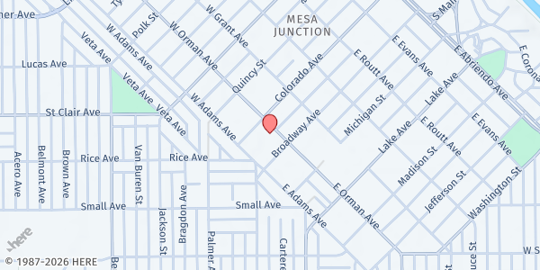 Map showing Mt Carmel Veteran Center of Pueblo at 1925 E. Orman Ave., Pueblo, CO